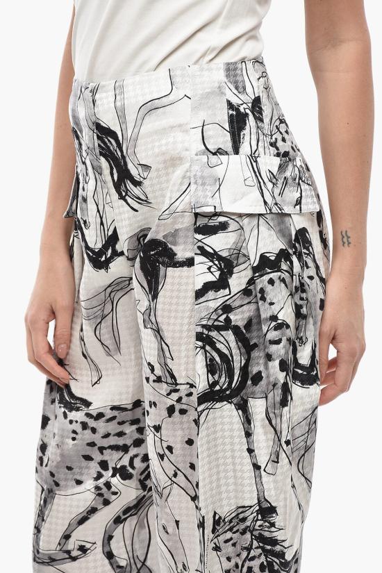  스텔라 맥카트니 스트레이트 팬츠 594972SOA128588 Black White - STELLA MCCARTNEY