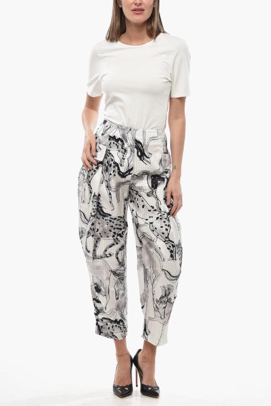  스텔라 맥카트니 스트레이트 팬츠 594972SOA128588 Black White - STELLA MCCARTNEY