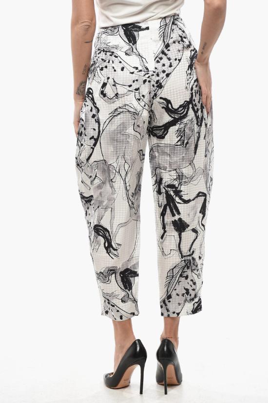 스텔라 맥카트니 스트레이트 팬츠 594972SOA128588 Black White - STELLA MCCARTNEY