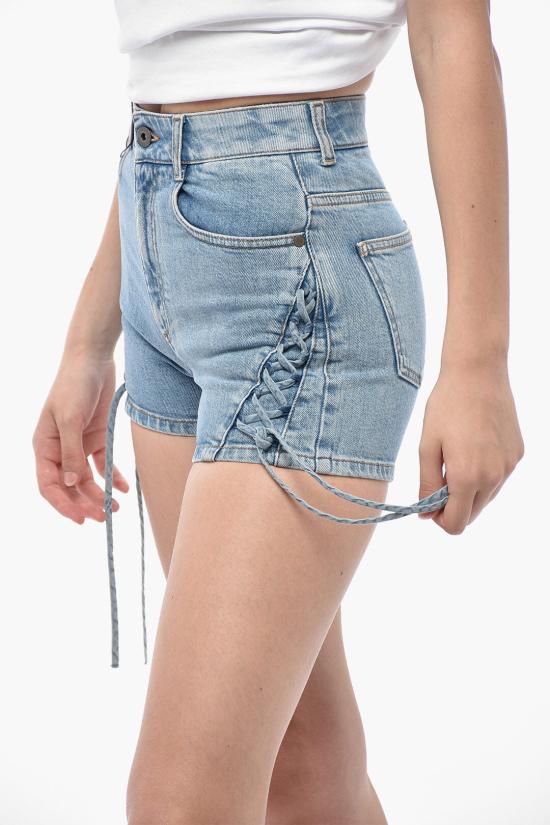  스텔라 맥카트니 데님 숏팬츠 511237SLH504130 Light blue - STELLA MCCARTNEY