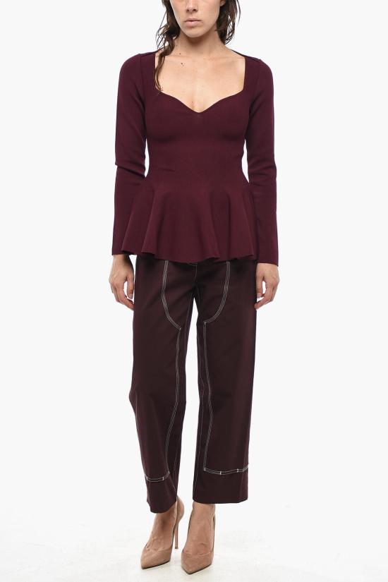  스텔라 맥카트니 긴팔 티셔츠 6K0232S20766310 Burgundy - STELLA MCCARTNEY