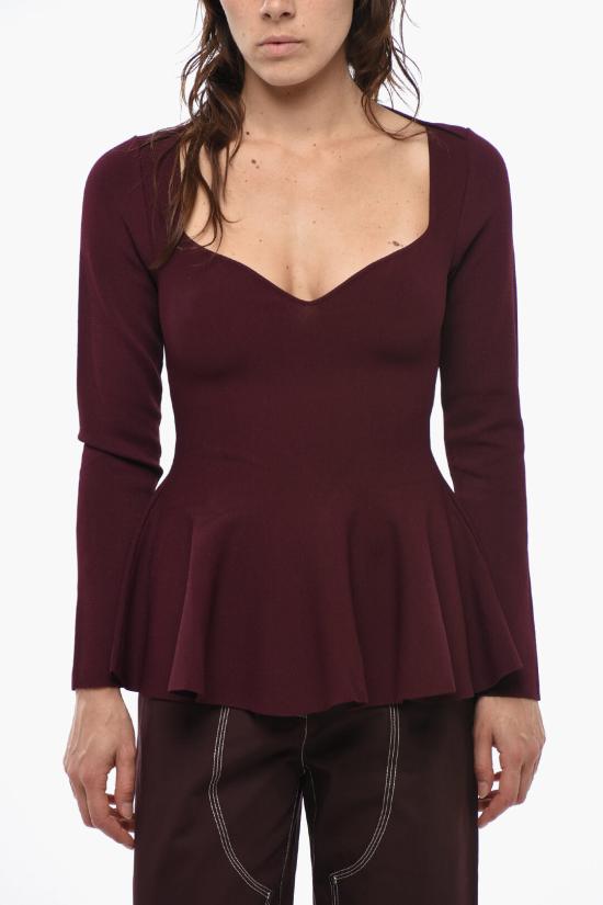  스텔라 맥카트니 긴팔 티셔츠 6K0232S20766310 Burgundy