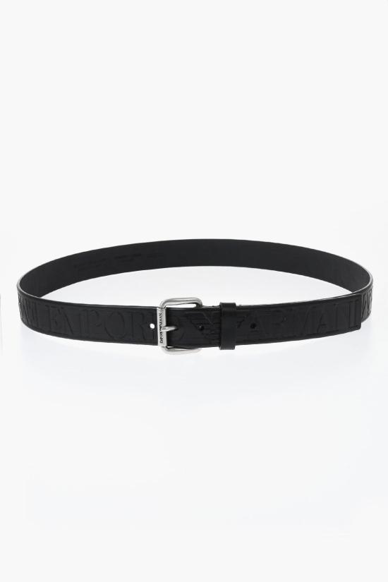  알마니 가죽 벨트 YEM881 YH045 80001 Black - ARMANI