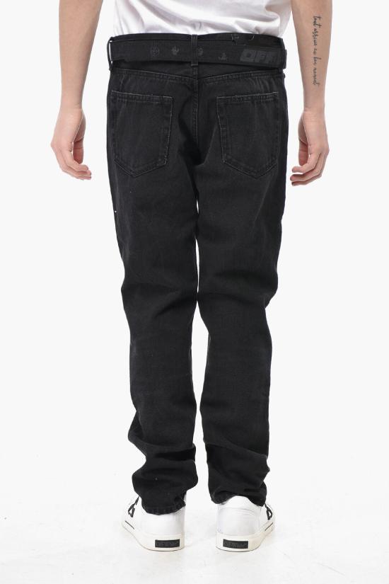  오프화이트 데님 팬츠 OMYA127F21DEN0011209 Black - OFF WHITE