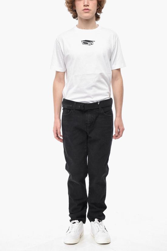  오프화이트 데님 팬츠 OMYA127F21DEN0011209 Black - OFF WHITE