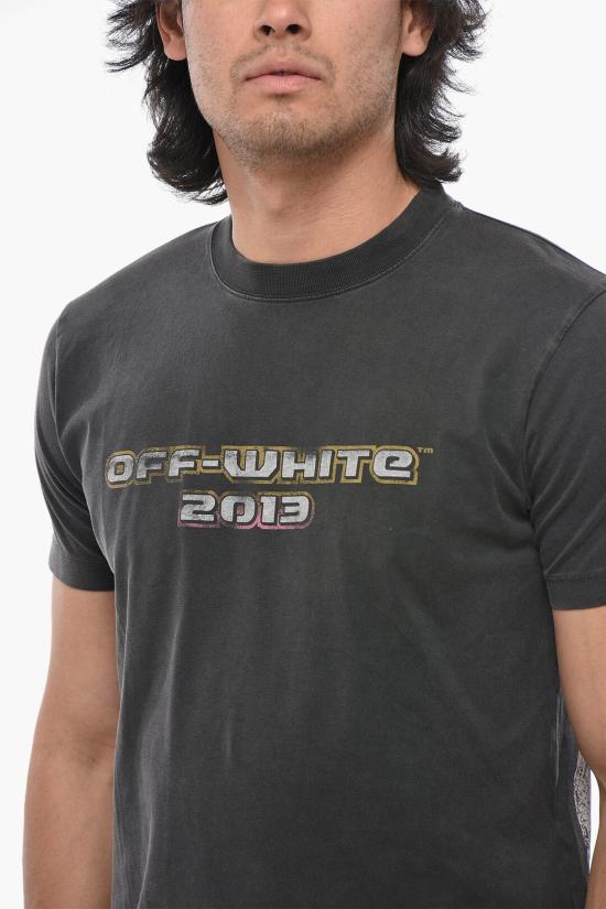  오프화이트 반팔 티셔츠 OMAA027F23JER0061084 Gray - OFF WHITE