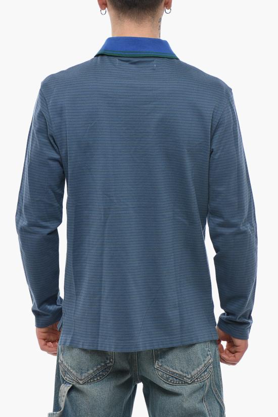  오프화이트 폴로 티셔츠 OMGC004F20FAB0024001 Light blue - OFF WHITE