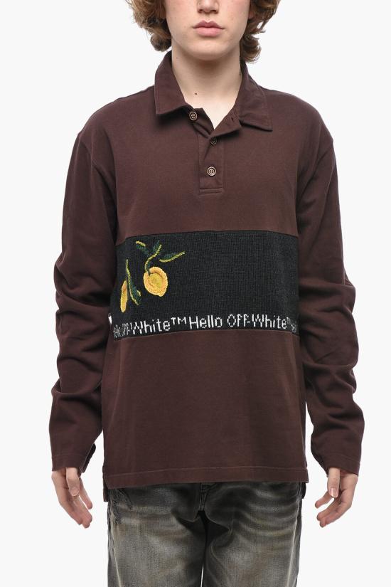 오프화이트 폴로 티셔츠 OMGC005F20FAB0016018 Brown