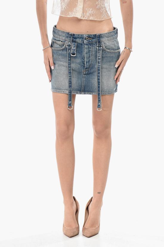  오프화이트 데님 스커트 OWYF024F23DEN0014500 Light blue