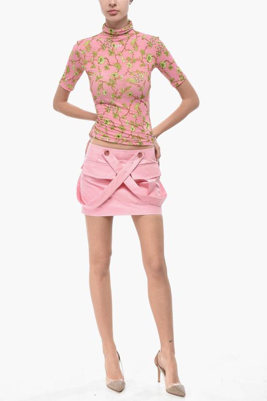  오프화이트 숏 스커트 OWCY001F24FAB0013B3B Pink - OFF WHITE