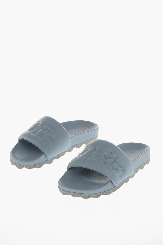 오프화이트 뮬/슬리퍼 OMIT001S23LEA0015156 Gray