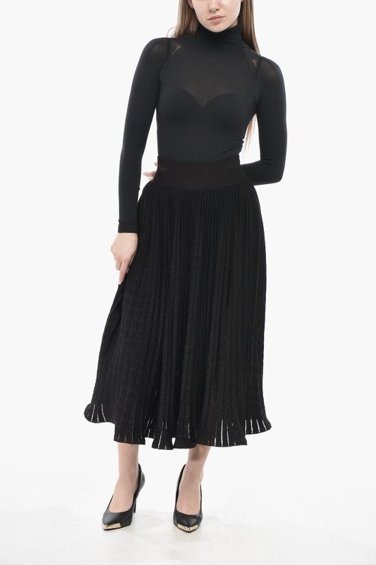 알라이아 롱 스커트 AA9J21765M838 934 Black - ALAIA