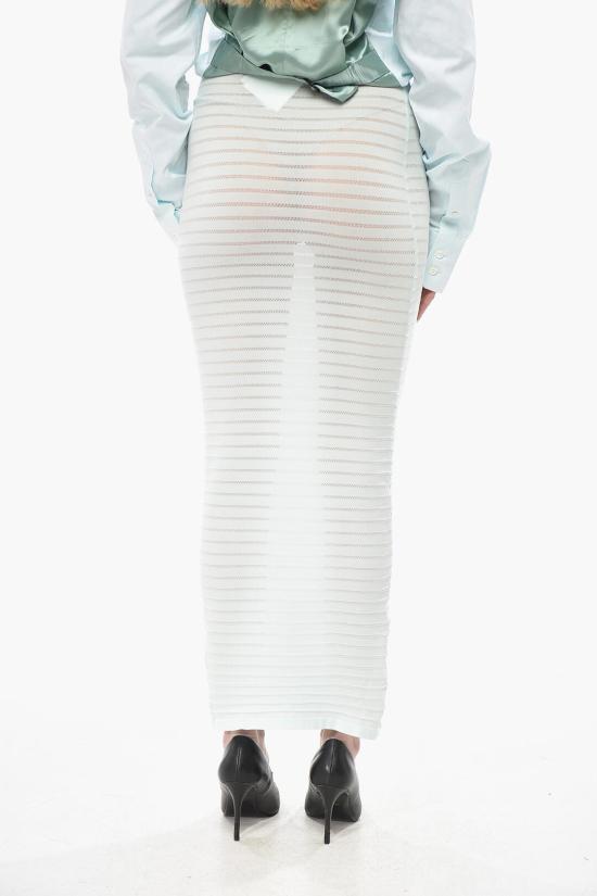  알라이아 롱 스커트 AA9J21935M875 518 Light blue - ALAIA