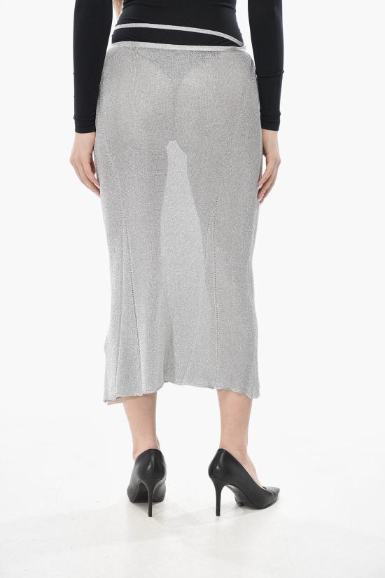  자크뮈스 롱 스커트 233KN304 2344 980 Silver - JACQUEMUS