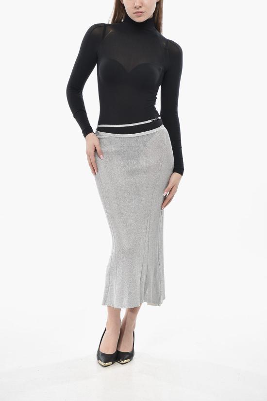  자크뮈스 롱 스커트 233KN304 2344 980 Silver - JACQUEMUS
