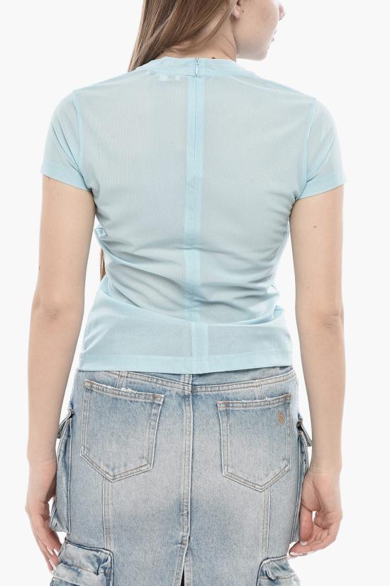  알라이아 반팔 티셔츠 AA9H04405T588 520 Light blue - ALAIA
