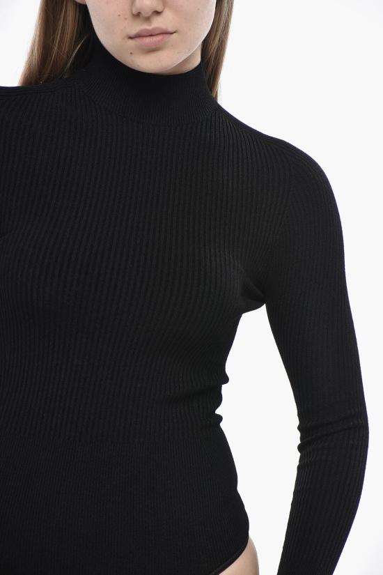  알라이아 바디수트 티셔츠 AA9B0330K017A 995 Black - ALAIA