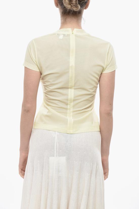  알라이아 반팔 티셔츠 AA9H04405T588 239 Yellow - ALAIA