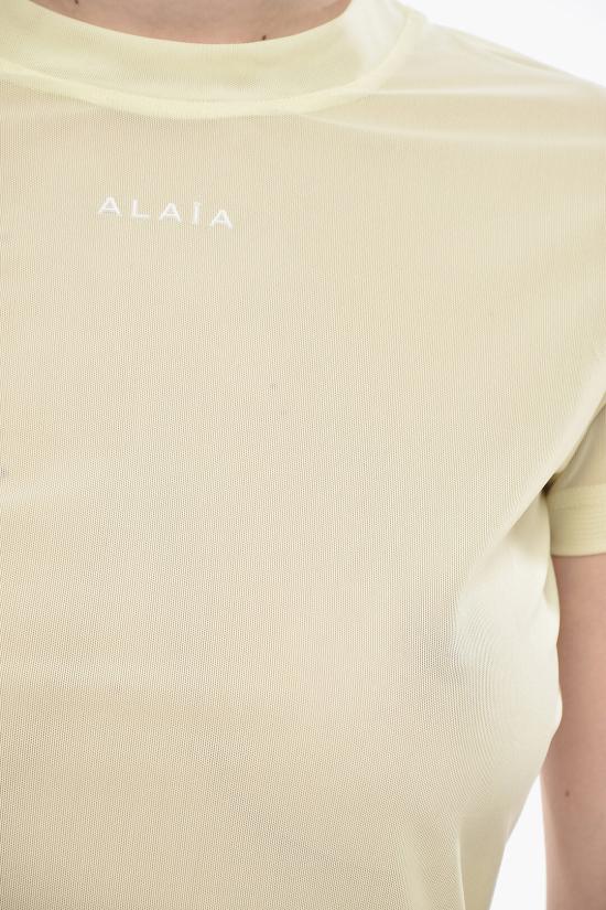  알라이아 반팔 티셔츠 AA9H04405T588 239 Yellow - ALAIA