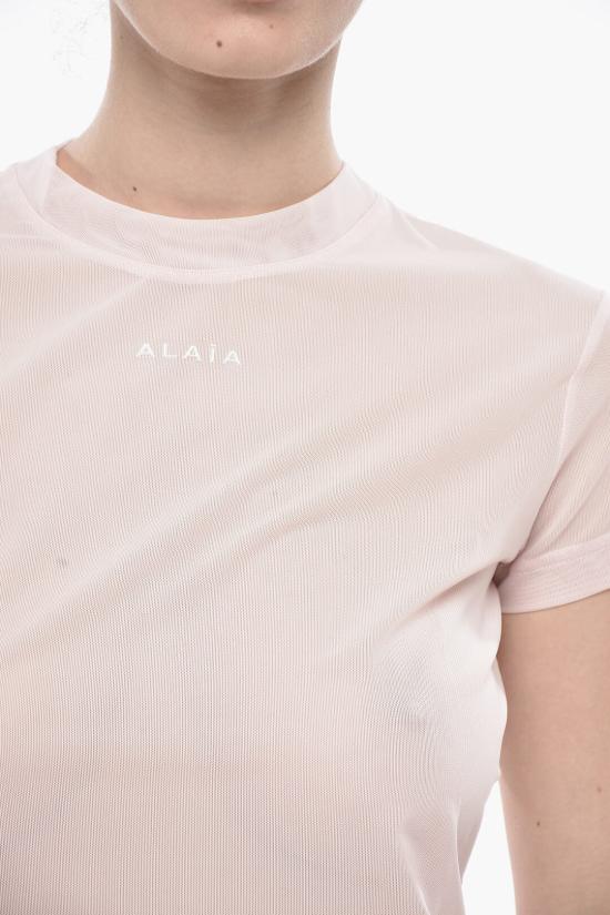  알라이아 반팔 티셔츠 AA9H04405T588 453 Pink - ALAIA