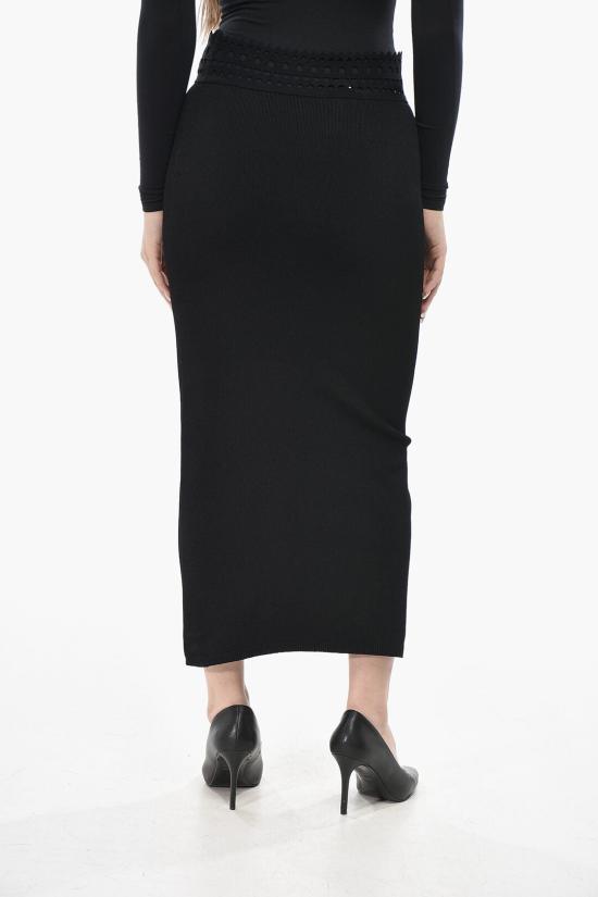  알라이아 롱 스커트 AA9J21516M774 995 Black - ALAIA