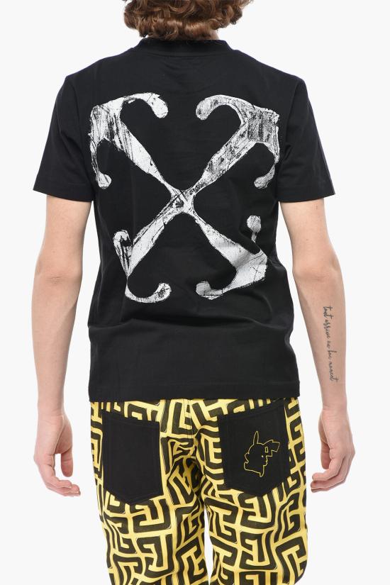  오프화이트 반팔 티셔츠 OMAA027F23JER0101001 Black - OFF WHITE