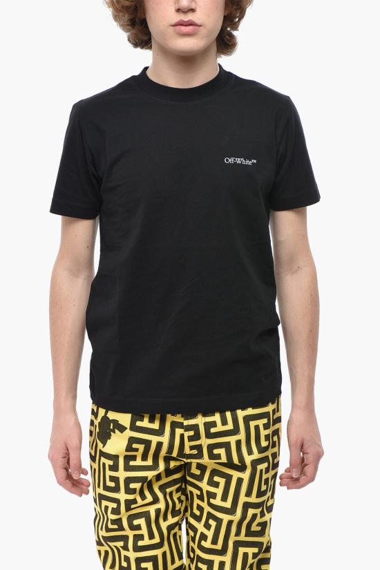  오프화이트 반팔 티셔츠 OMAA027F23JER0101001 Black
