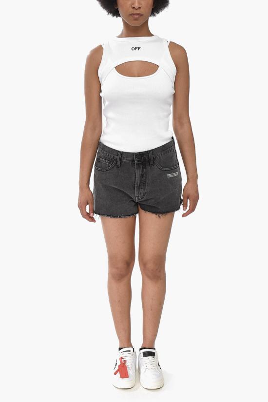  오프화이트 데님 숏팬츠 OWYC002R21DEN0020700 Gray - OFF WHITE