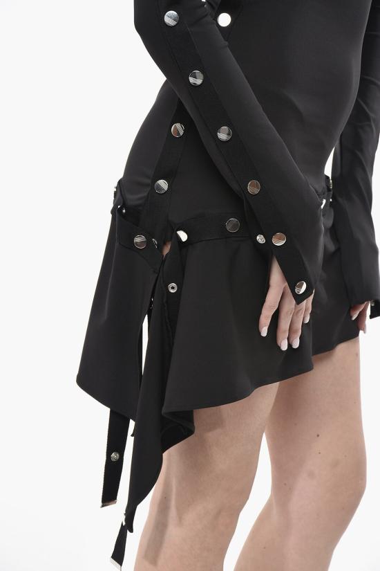  디 아티코 숏 원피스 241WCA273 A014 100 Black - THE ATTICO