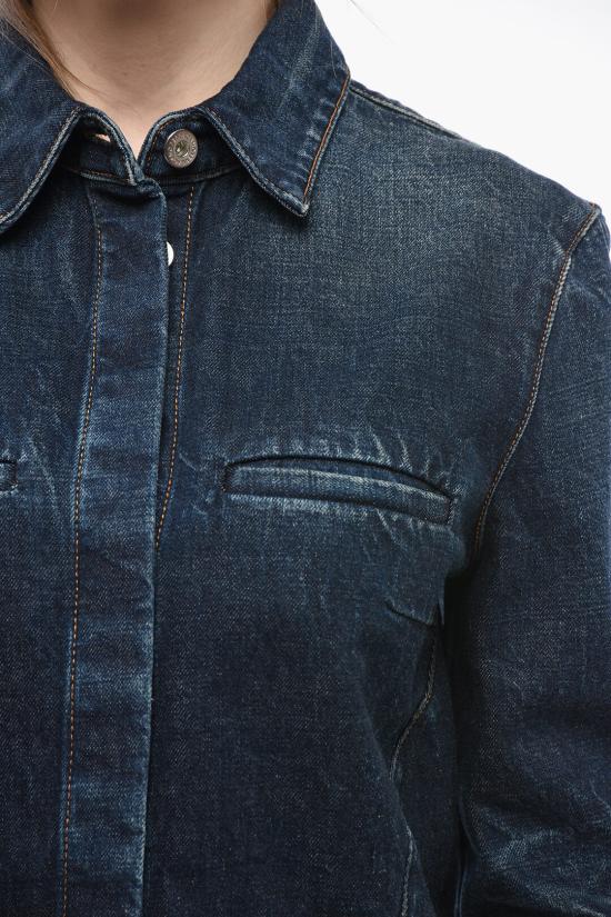  살바토레 페라가모 데님 셔츠 13E961 C 775891 DISTRESSED Blue - SALVATORE FERRAGAMO
