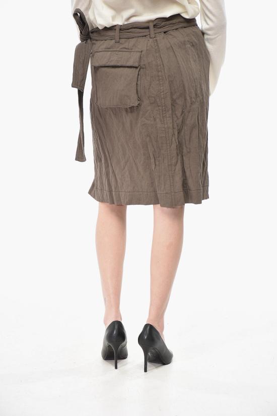  살바토레 페라가모 미디 스커트 13G997CONCRETE Brown - SALVATORE FERRAGAMO