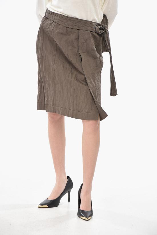  살바토레 페라가모 미디 스커트 13G997CONCRETE Brown