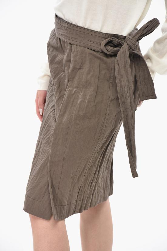  살바토레 페라가모 미디 스커트 13G997CONCRETE Brown - SALVATORE FERRAGAMO