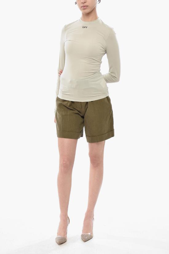 오프화이트 탑 OWAD136F21JER0020510 Beige - OFF WHITE
