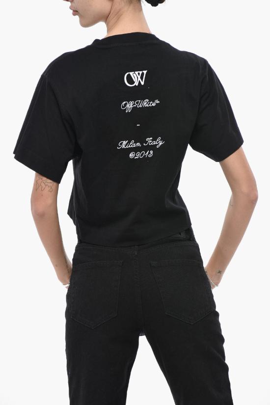  오프화이트 반팔 티셔츠 OWAA090S24JER0031001 Black - OFF WHITE