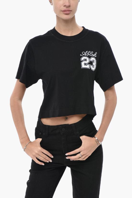  오프화이트 반팔 티셔츠 OWAA090S24JER0031001 Black