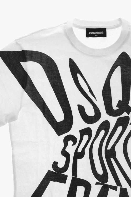  [키즈] 디스퀘어드2 티셔츠 DQ2525 D00MV DQ100 Black White - DSQUARED2