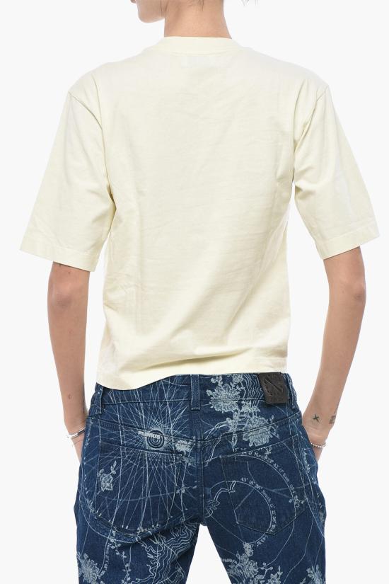  오프화이트 반팔 티셔츠 OWAA124F23JER0056161 Yellow - OFF WHITE