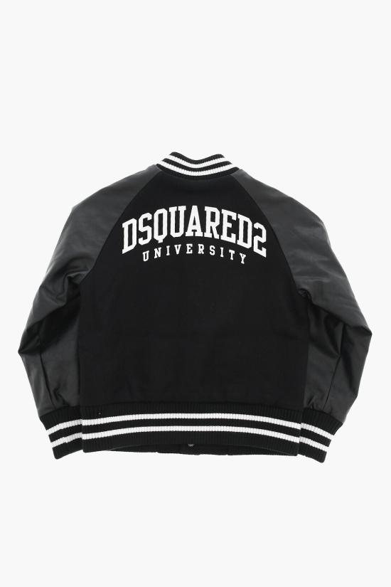  [키즈] 디스퀘어드2 봄버 자켓 DQ2451 D0A9N DQ900 Black - DSQUARED2