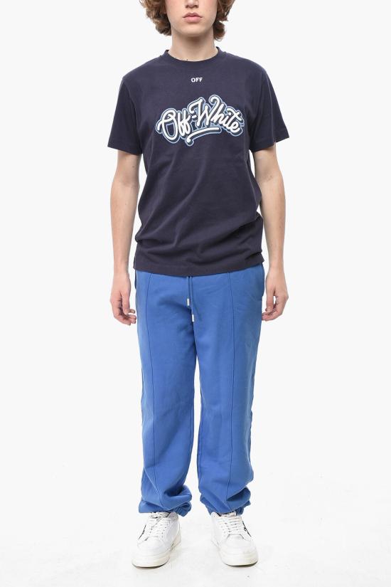  오프화이트 반팔 티셔츠 OMAA027T23JER0054909 Violet - OFF WHITE