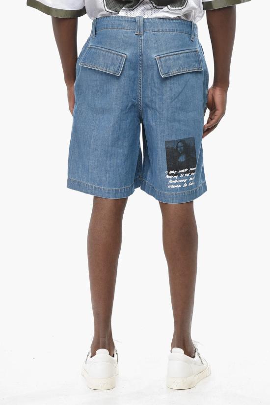  오프화이트 데님 숏팬츠 OMYC004S19D170058710 Blue - OFF WHITE