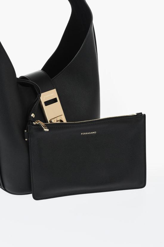  살바토레 페라가모 토트백 214966 764378 001 29 Black - SALVATORE FERRAGAMO