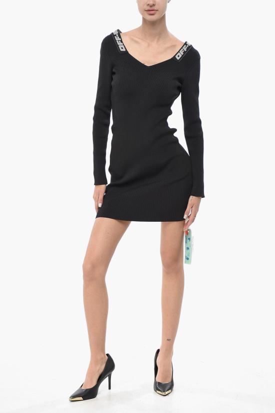  오프화이트 숏 원피스 OWHI052C99KNI0011009 Black