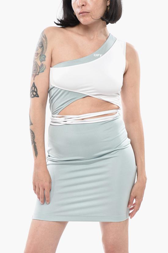 오프화이트 숏 원피스 OWDB499G23JER0014000 Light blue - OFF WHITE