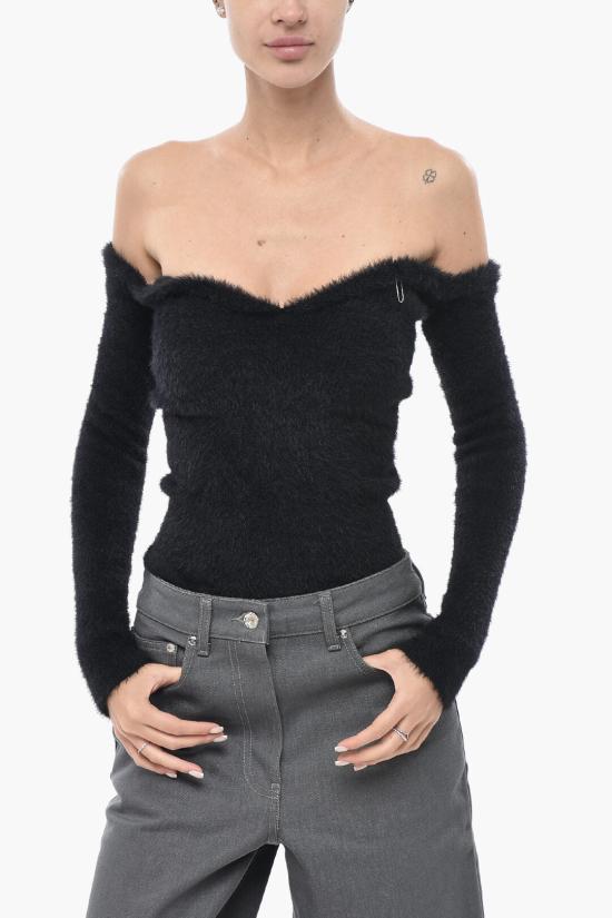  오프화이트 스웨터 OWHA090F22KNI0011000 Black