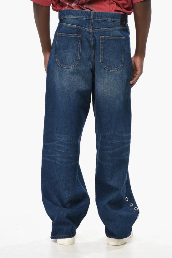  오프화이트 데님 팬츠 OMYA180F23DEN0034400 Blue - OFF WHITE