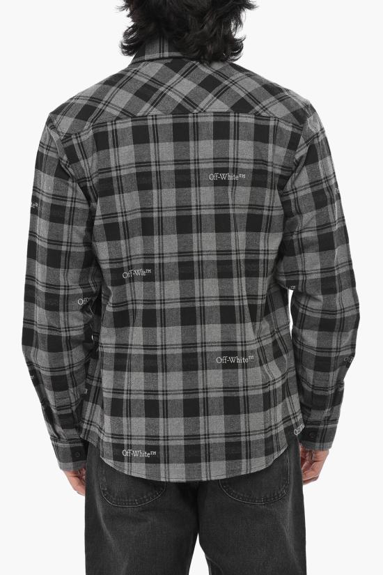  오프화이트 긴팔 셔츠 OMGE030C99FAB0010800 Gray - OFF WHITE