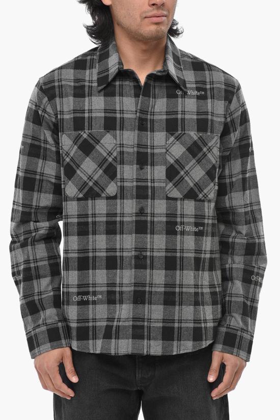  오프화이트 긴팔 셔츠 OMGE030C99FAB0010800 Gray