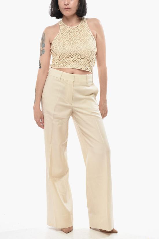 오프화이트 스트레이트 팬츠 OWCA174S23FAB0031737 Beige - OFF WHITE