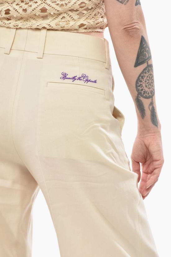  오프화이트 스트레이트 팬츠 OWCA174S23FAB0031737 Beige - OFF WHITE